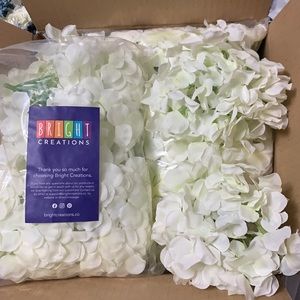 Fake hydrangeas